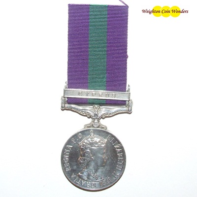General Service Medal - Cyprus Clasp - Gnr. R G Dear - Click Image to Close